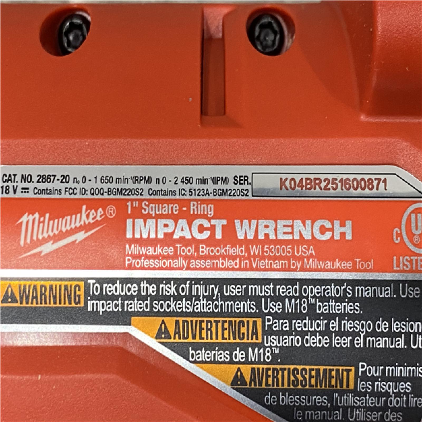 AS-IS Milwaukee FUEL ONE-KEY 18V Lithium-Ion Brushless Cordless 1 in. Impact Wrench with Friction Ring (Tool-Only)