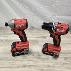 AS-IS Milwaukee M18 18-Volt Lithium-Ion Brushless Cordless Combo Kit (4-Tool) with 2-Batteries, 1-Charger and Tool Bag