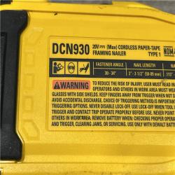 AS-IS DEWALT 20V 30 Degree Cordless Framing Nailer (Tool-Only)