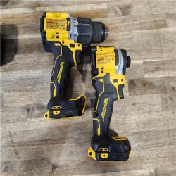 HOUSTON LOCATION - AS-IS DEWALT 20V MAX XR Hammer Drill and ATOMIC Impact Driver 2 Tool Cordless Combo Kit with (2) 4.0Ah Batteries, Charger, and Bag