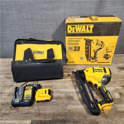 HOUSTON LOCATION - AS-IS DeWalt 20V 16 Gauge Cordless Angled Finish Nailer Kit W/ 2Ah Battery