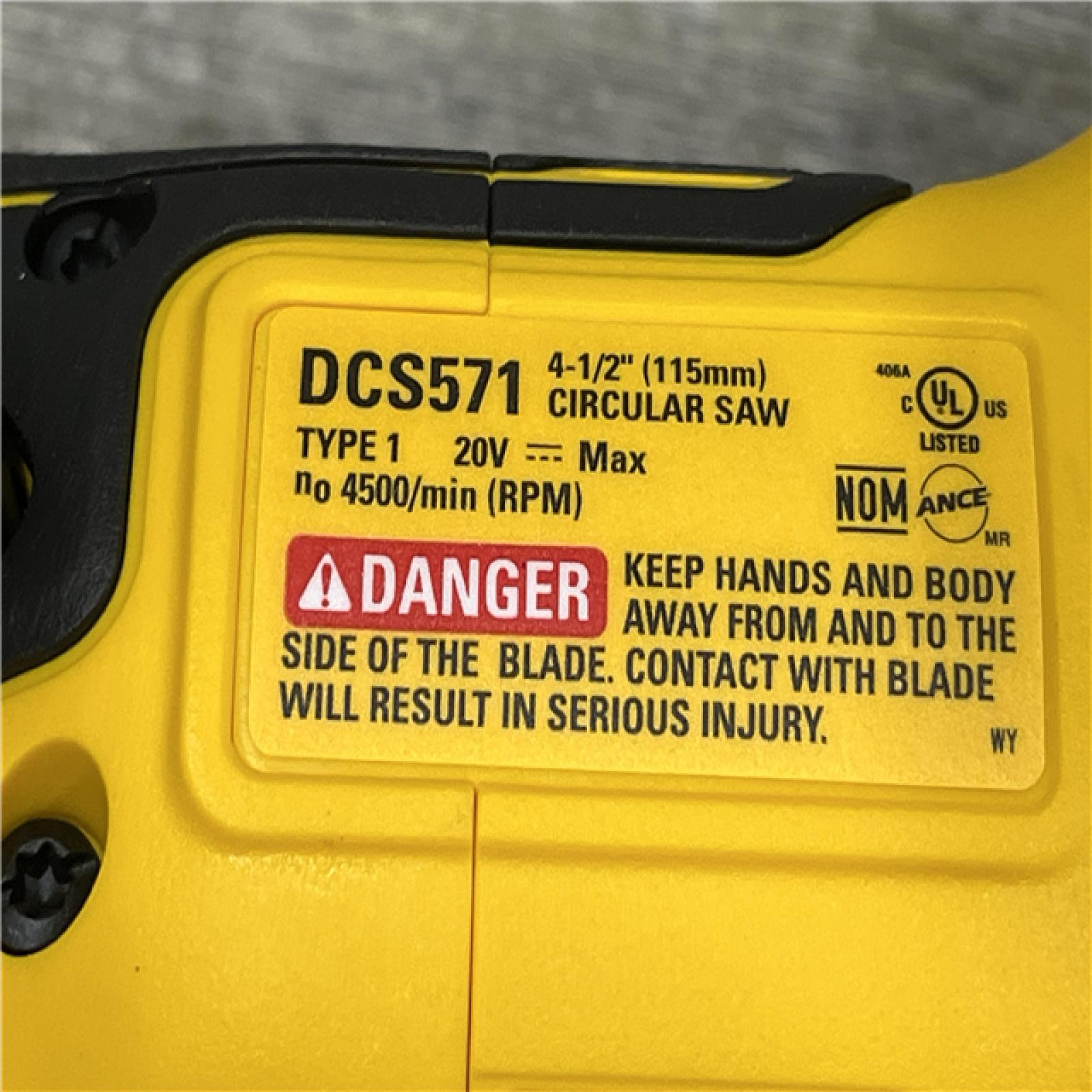 AS-IS DEWALT ATOMIC 20V MAX Cordless Brushless 4-1/2 in. Circular Saw (Tool Only)