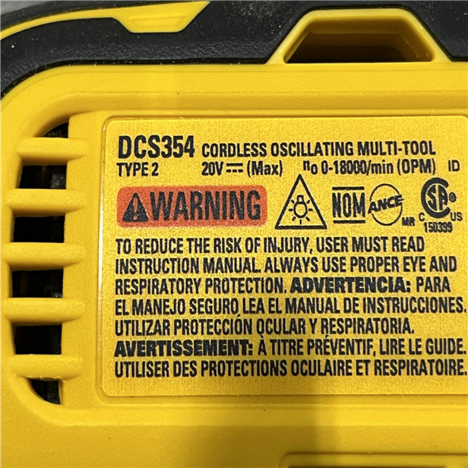 AS-IS DEWALT ATOMIC 20V MAX Cordless Brushless Oscillating Multi Tool (Tool Only)