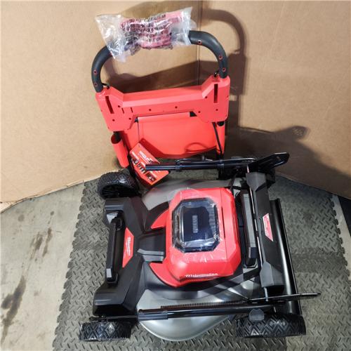 HOUSTON LOCATION - AS-IS Milwaukee M18 FUEL Brushless Cordless 21 in. Walk Behind Dual Battery Self-Propelled Mower Kit W/ CHARGER