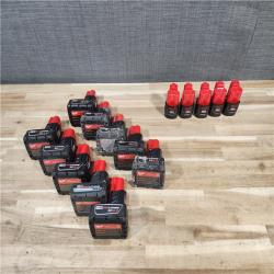 HOUSTON LOCATION - AS-IS MILWAUKEE BATTERY PACK QTY - 15