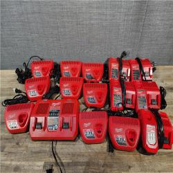 HOUSTON LOCATION - AS-IS MILWAUKEE BATTERY CHARGER PACK QTY - 15