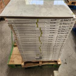 Phoenix Location AS-IS Santa Loma Snowfall 24 in. x 48 in. Polished Porcelain Stone Look Floor and Wall Tile (372 sq. ft./24 case)