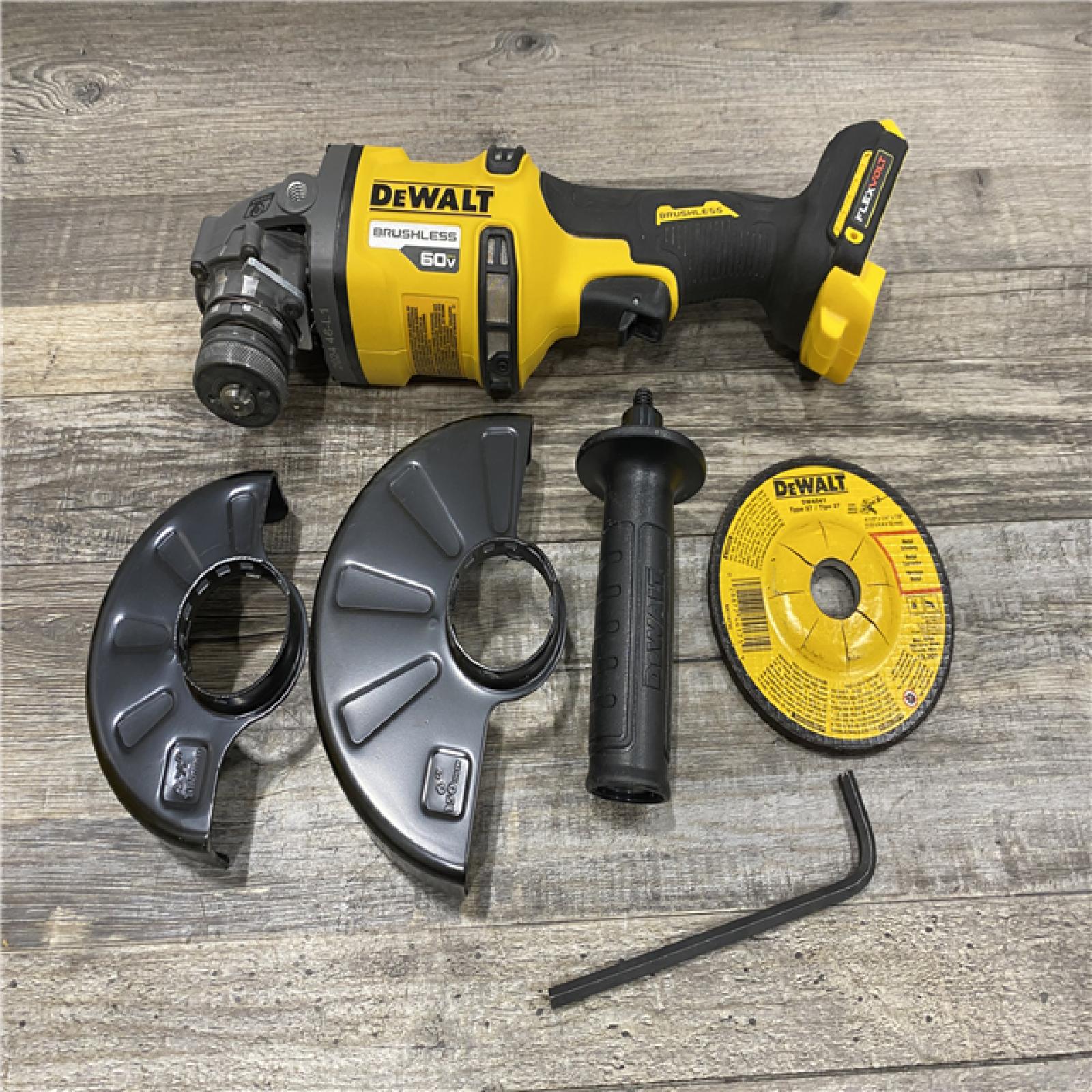 AS-IS DEWALT 60V MAX Cordless Brushless 4.5 in. to 6 in. Small Angle Grinder with Kickback Brake (Tool Only)