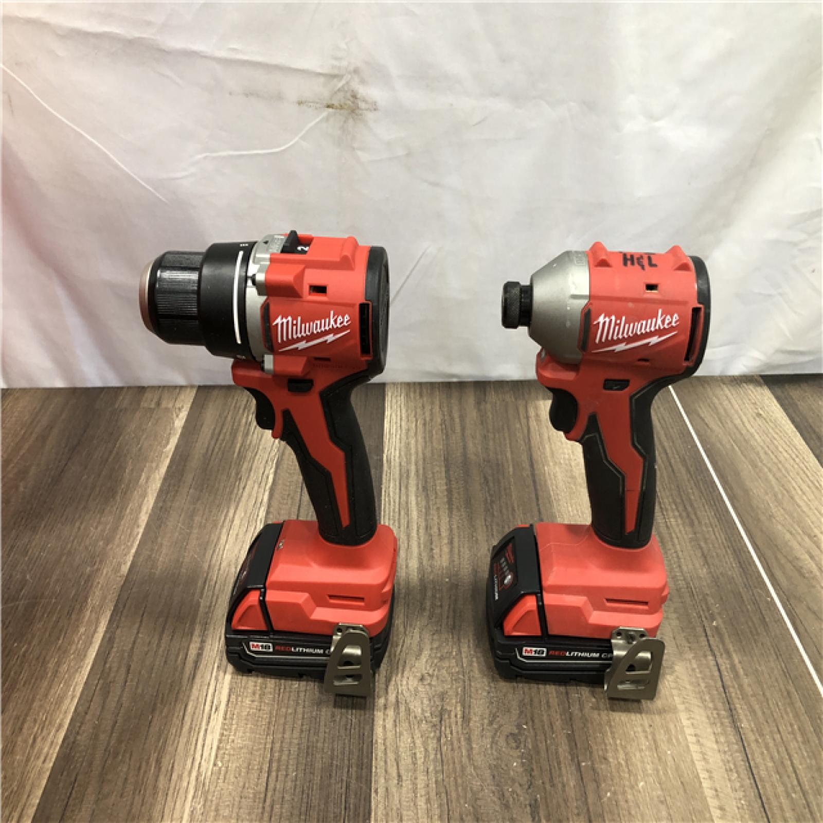 AS-IS Milwaukee 18V Lithium-Ion Brushless Cordless Compact Drill/Impact Combo Kit