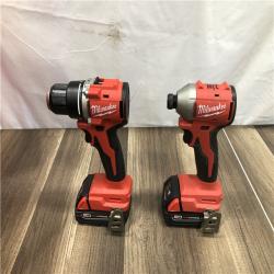 AS-IS Milwaukee 18V Lithium-Ion Brushless Cordless Compact Drill/Impact Combo Kit