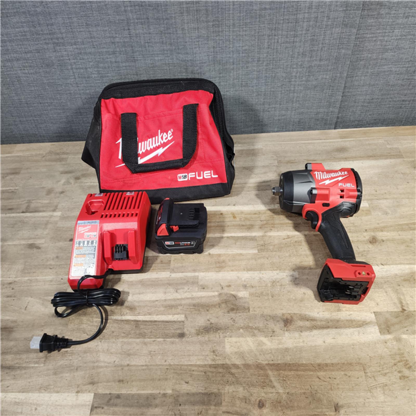 HOUSTON LOCATION - AS-IS Milwaukee M18 1/2 in. Cordless Brushless High Torque Impact Wrench Kit (Battery & Charger)