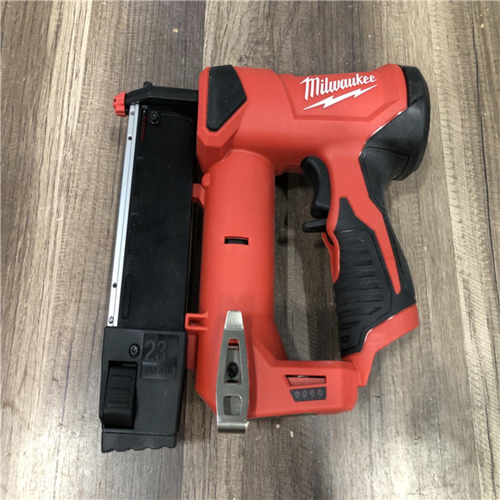 AS-IS Milwaukee 12-Volt 23-Gauge Lithium-Ion Cordless Pin Nailer (Tool-Only)