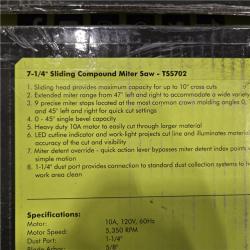 AS-IS RYOBI 10 Amp Corded 7-1/4 in. Compound Sliding Miter Saw