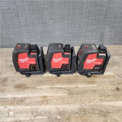 HOUSTON LOCATION - AS-IS MILWAUKEE LASER 3 TOOL COMBO