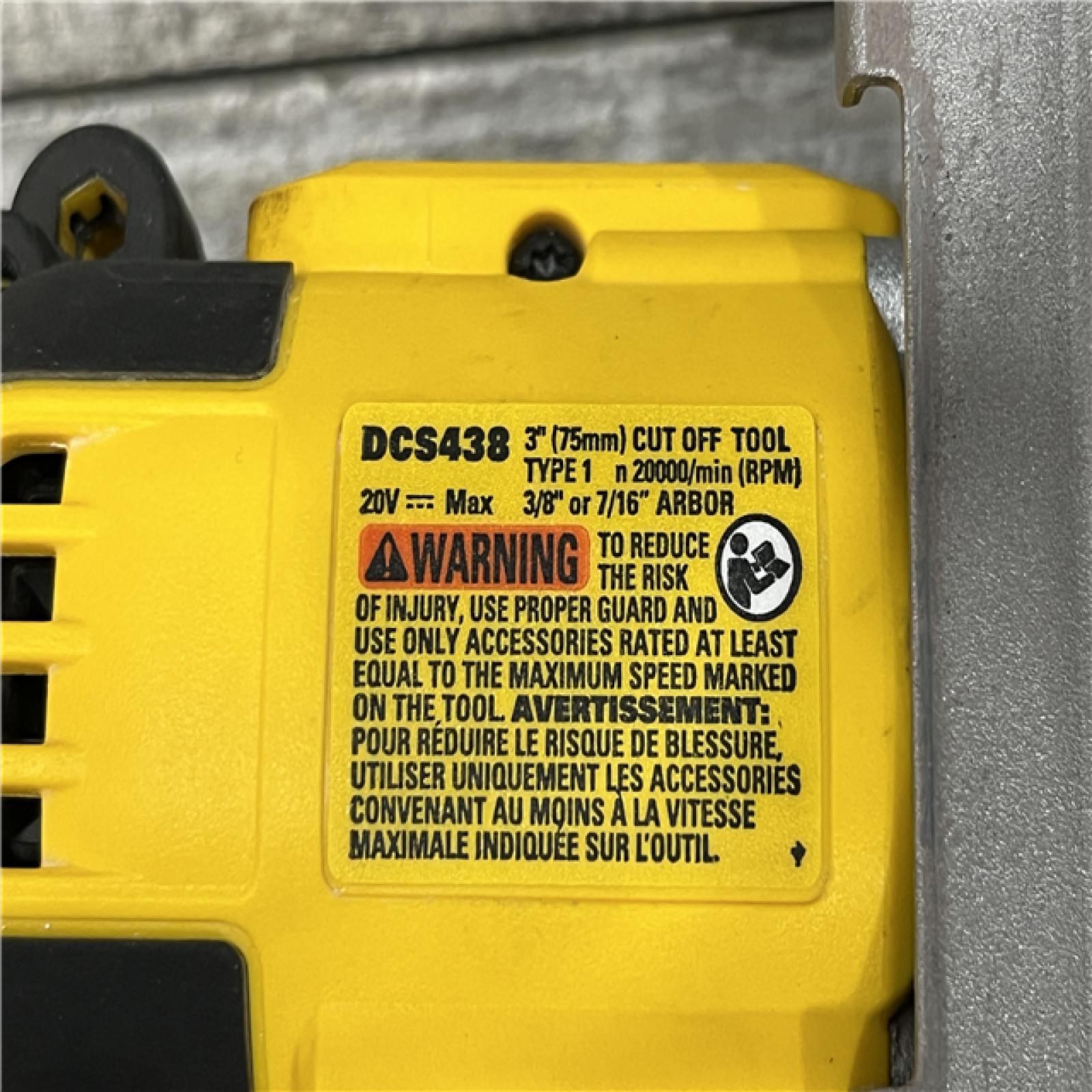 AS-IS DEWALT 20V XR Cordless 3 in. Cut-Off Tool (Tool Only)