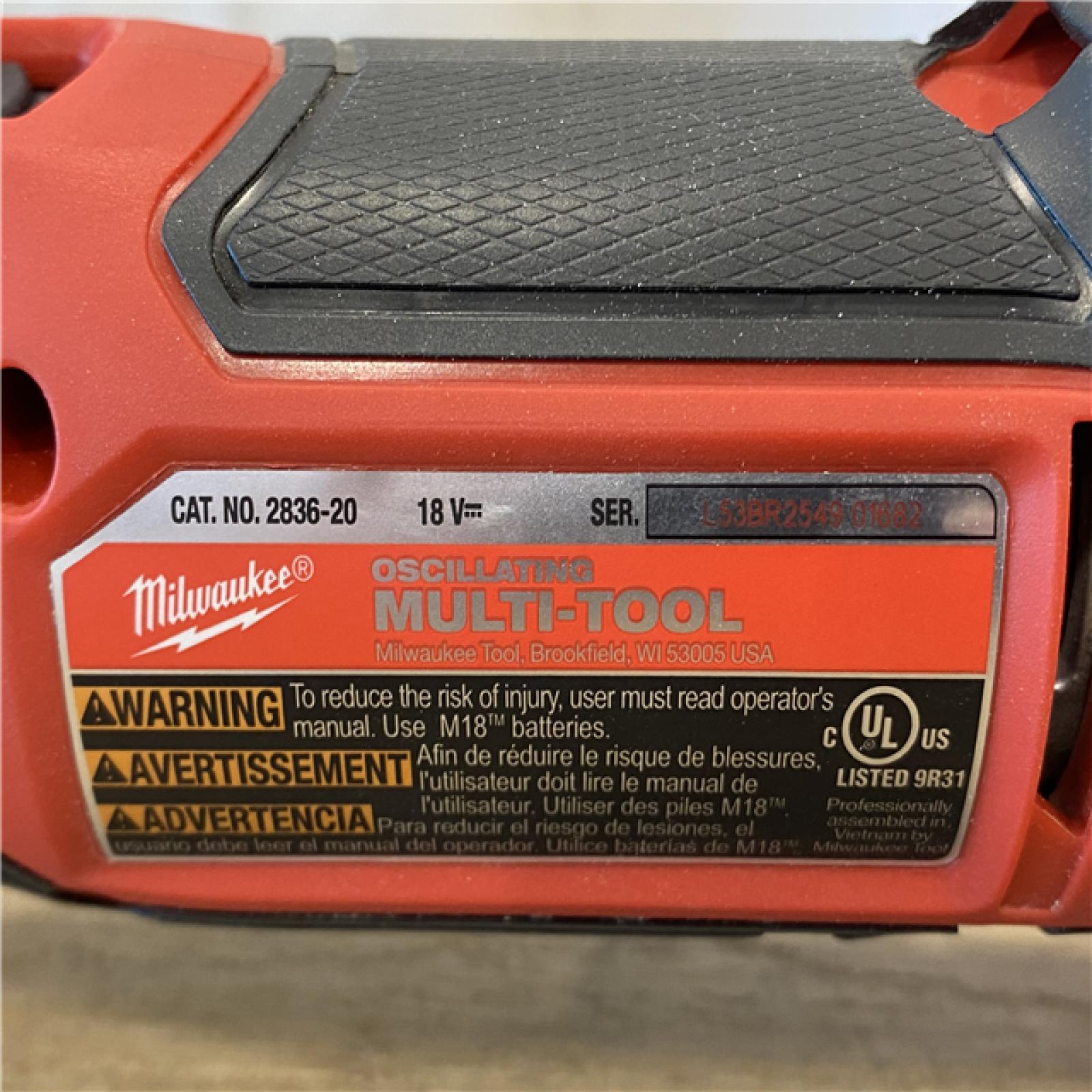 AS-IS Milwaukee FUEL 18V Lithium-Ion Cordless Brushless Oscillating Multi-Tool (Tool-Only)