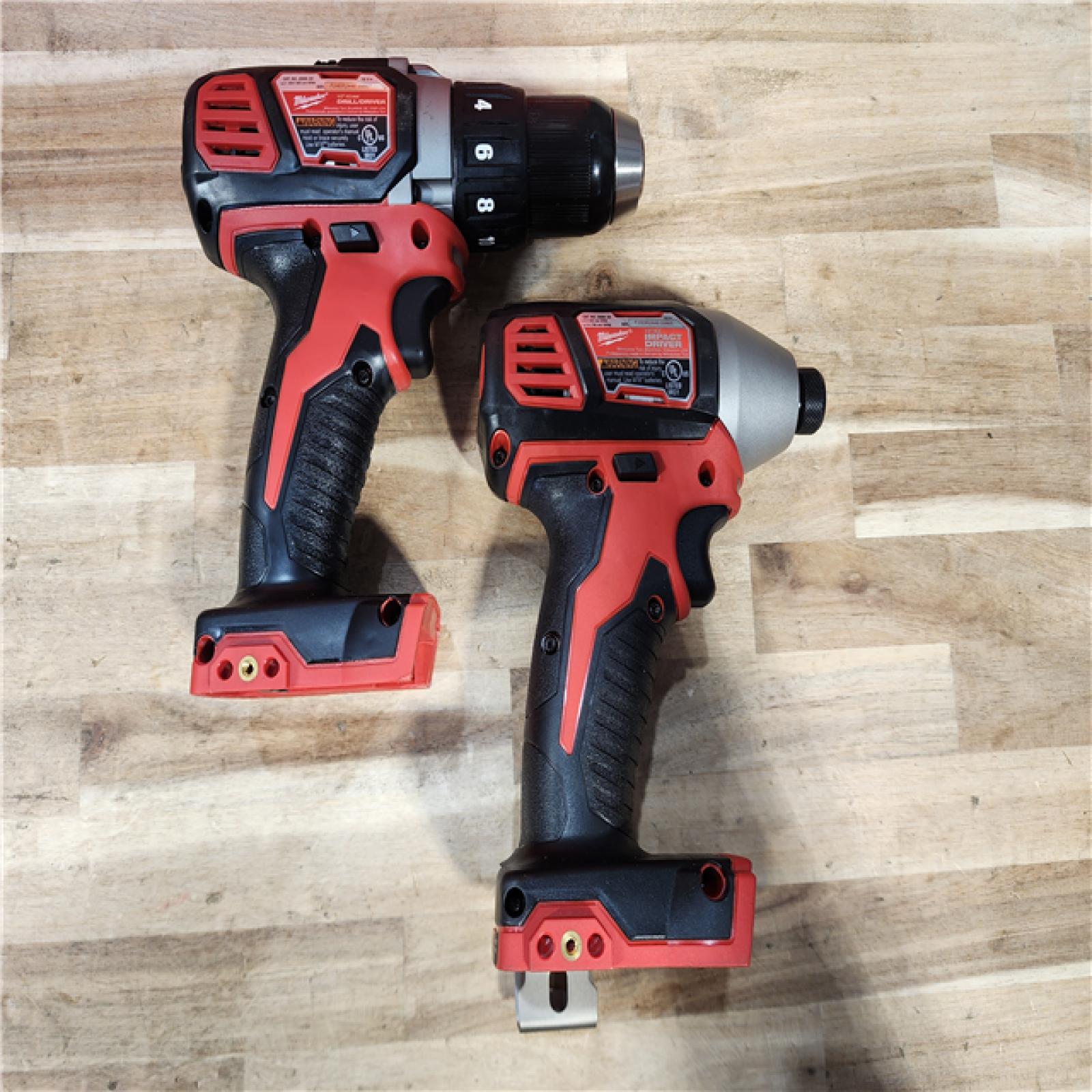 HOUSTON LOCATION - AS-IS Milwaukee  18V Lithium-Ion Cordless Drill Driver/Impact Driver Combo Kit
