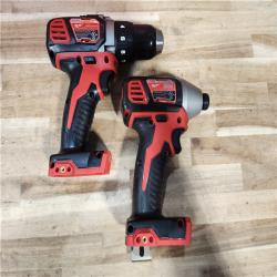 HOUSTON LOCATION - AS-IS Milwaukee  18V Lithium-Ion Cordless Drill Driver/Impact Driver Combo Kit