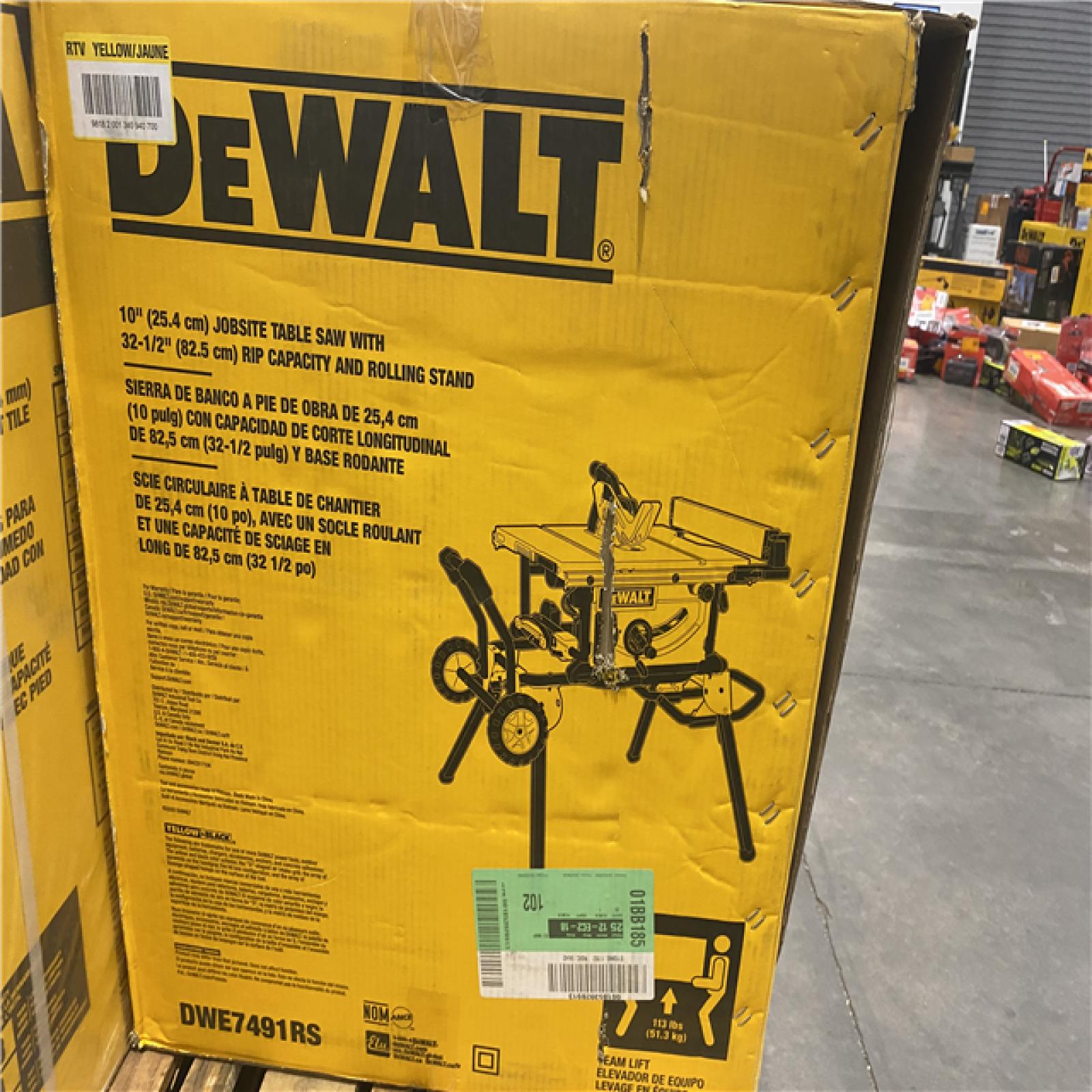 As-Is- DEWALT 10 in. 15 Amp 120V Site-Pro Compact Jobsite Table Saw