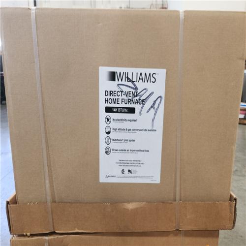 Phoenix NEW Williams Direct-Vent Gravity Wall Heater 14 000 BTUH  65% AFUE  Natural Gas Furnace