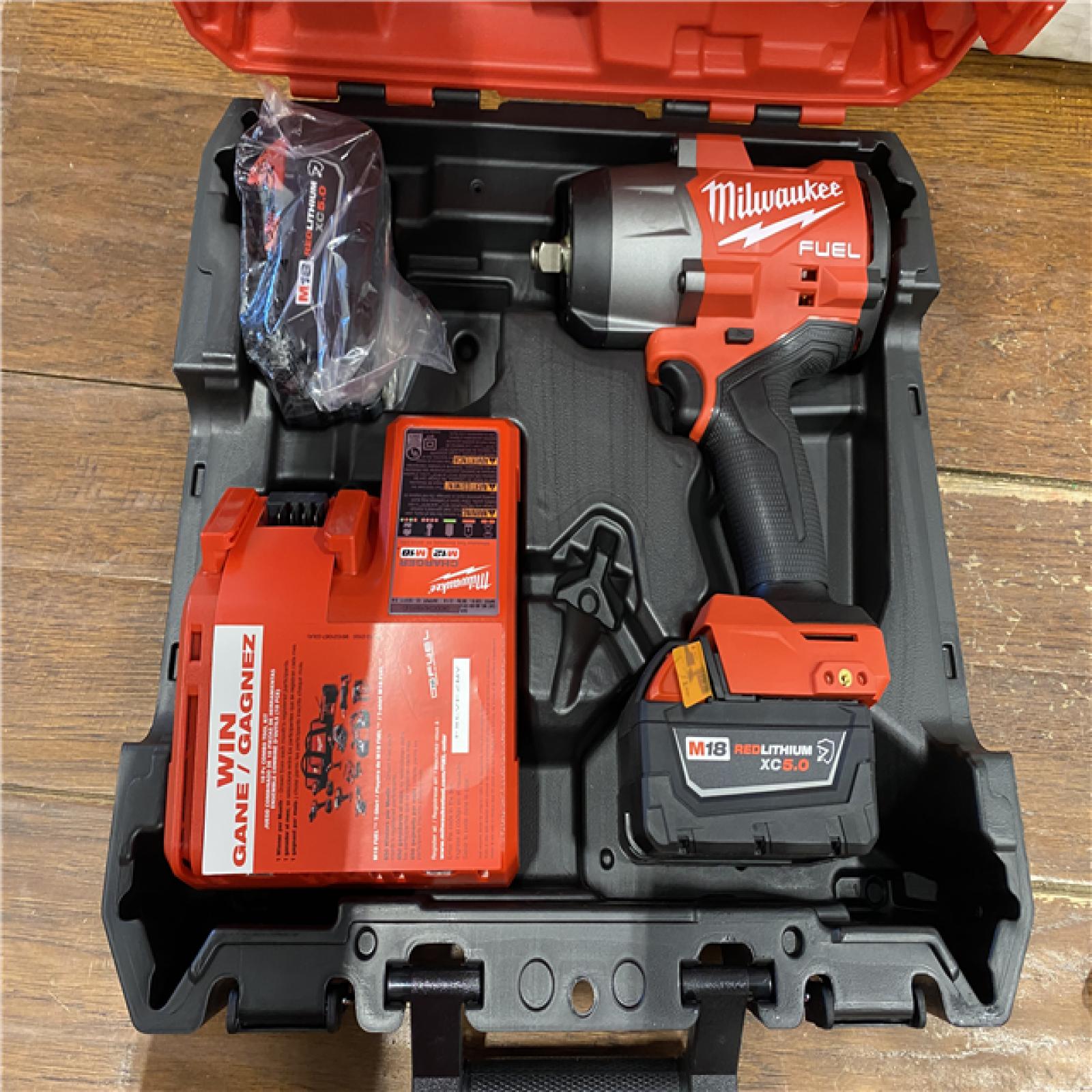 AS-IS Milwaukee M18 FUEL 1/2 in. Cordless Brushless High Torque Impact Wrench Kit (Battery & Charger)
