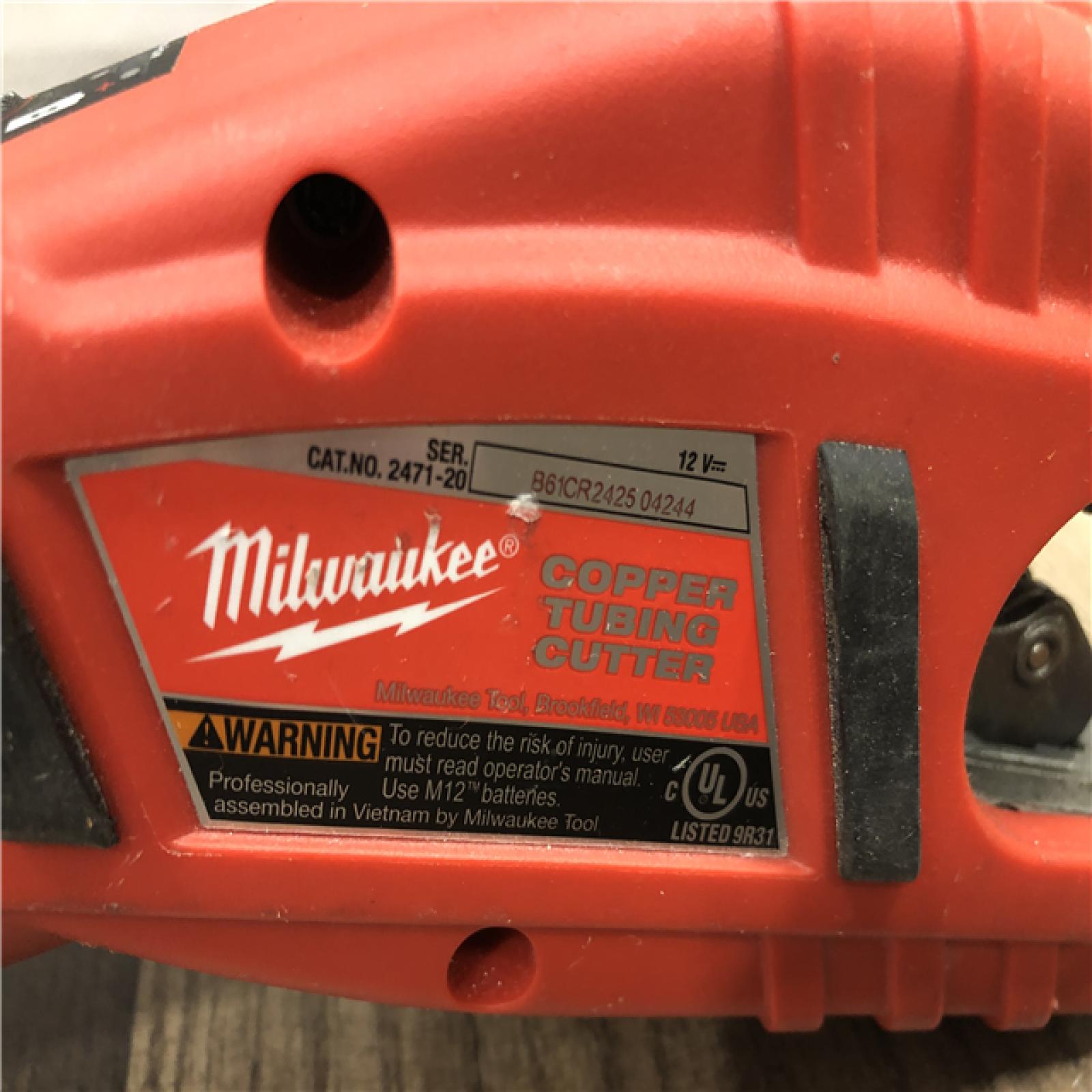 AS-IS Milwaukee 12V Lithium-Ion Cordless Copper Tubing Cutter (Tool-Only)