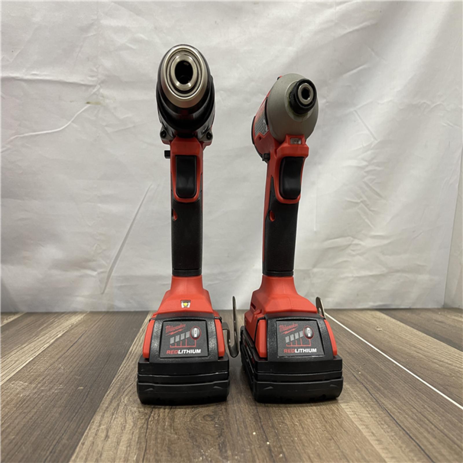 AS-IS Milwaukee 18V Lithium-Ion Brushless Cordless Compact Drill/Impact Combo Kit