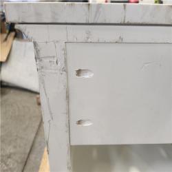 Phoenix AS-IS Home Decorators Collection Dennick 60 in. Double Sink White Bath Vanity with White Engineered Stone Top (Assembled)
