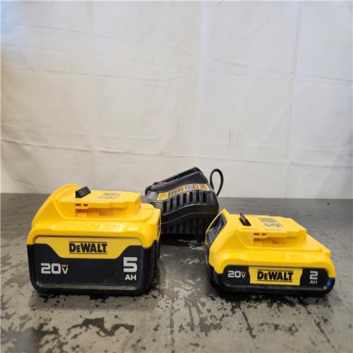 AS-IS- DEWALT 20V MAX Lithium-Ion Battery Kit with 5.0Ah and 2.0Ah Battery and Charger