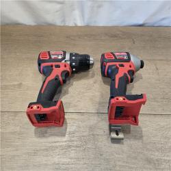 AS-IS Milwaukee 18V Lithium-Ion Cordless Drill Driver/Impact Driver Combo Kit