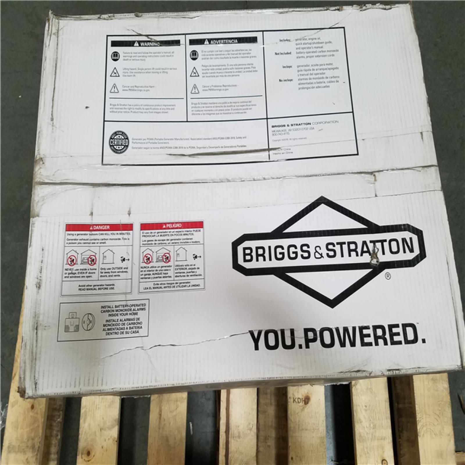California NEW Briggs & Stratton S3500 Portable Generator