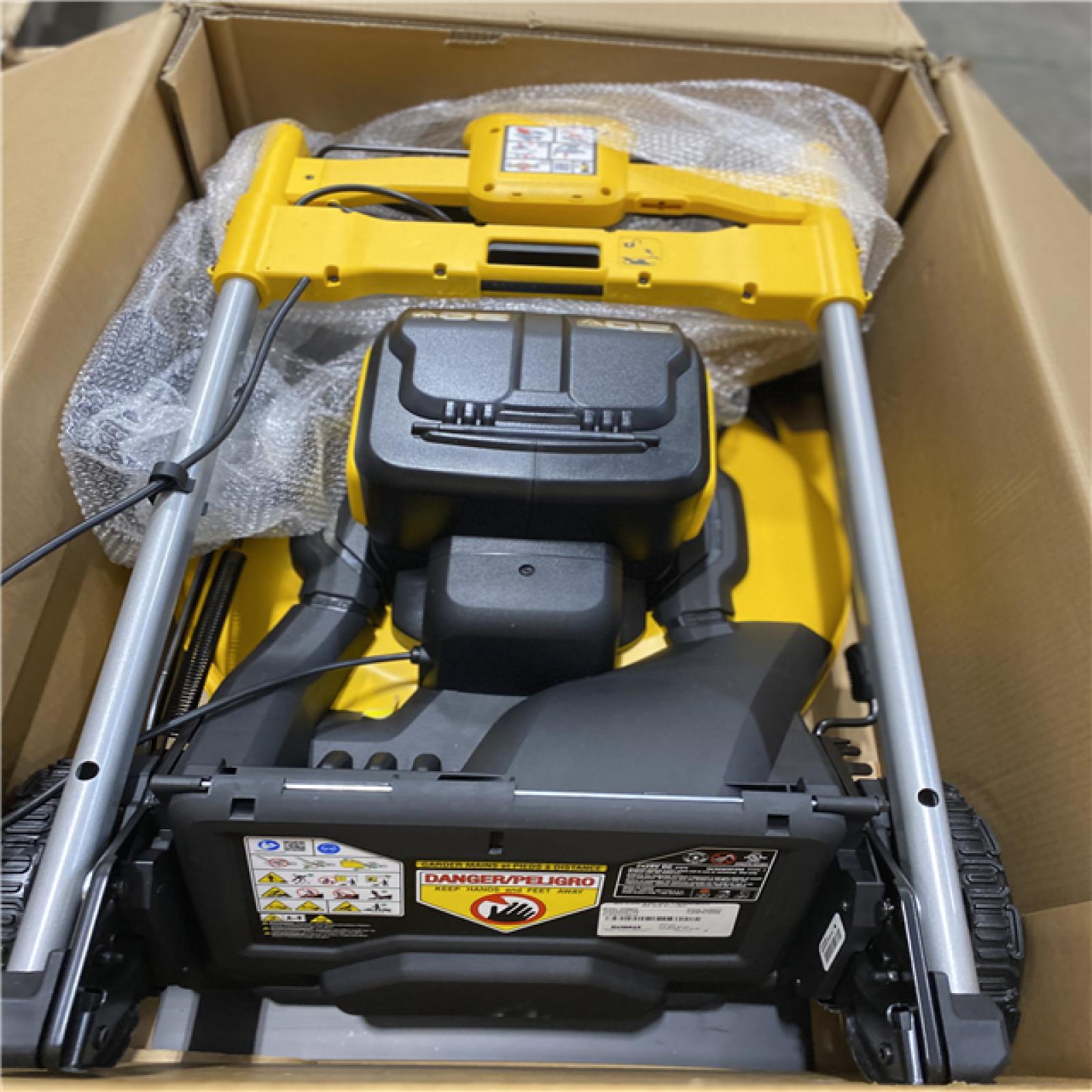 As-Is- DEWALT-2x20V MAX 21 in. Cordless Battery Powered Self Propelled Lawn Mower Kit with (2) 10 Ah Batteries and Chargers