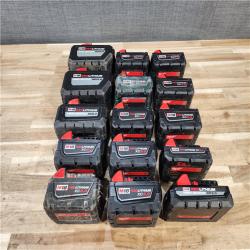 HOUSTON LOCATION - AS-IS MILWAUKEE BATTERY PACK QTY - 15