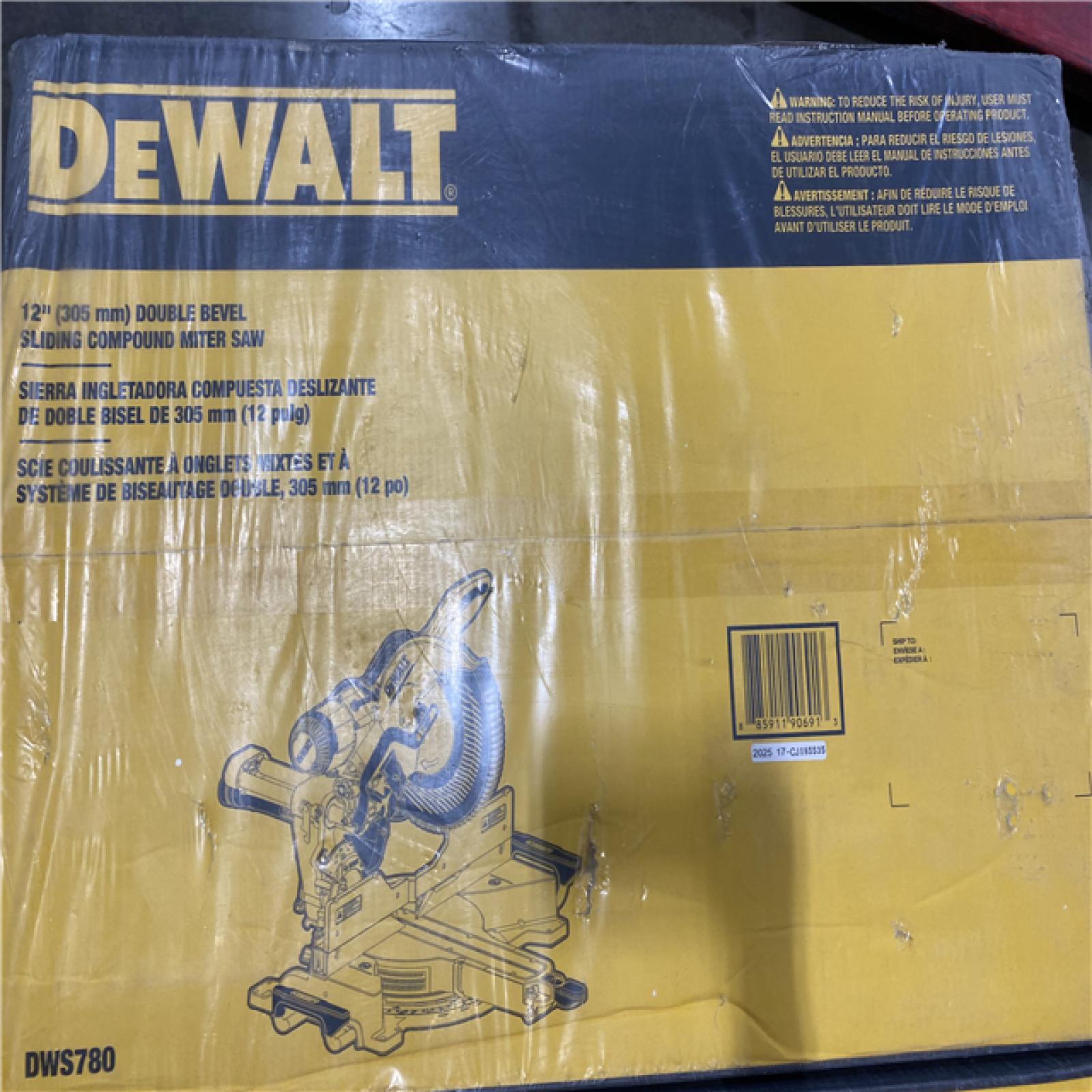NEW- DEWALT 15 Amp Corded 12 in. Double Bevel Sliding Compound Miter Saw