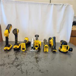 AS-IS- 20-Volt MAX Lithium-Ion Cordless 7-Tool Combo Kit with 2.0 Ah Battery  5.0 Ah Battery and Charger