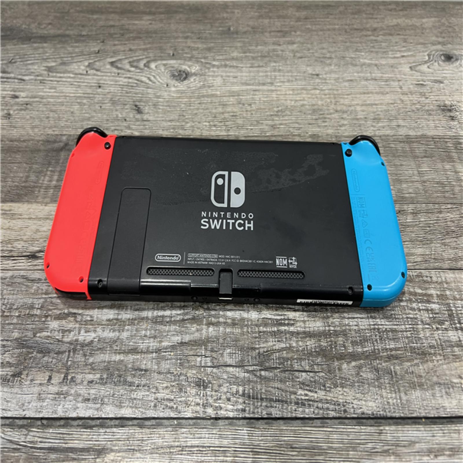 AS-IS Nintendo Switch with Neon Blue and Neon Red Joy-Con