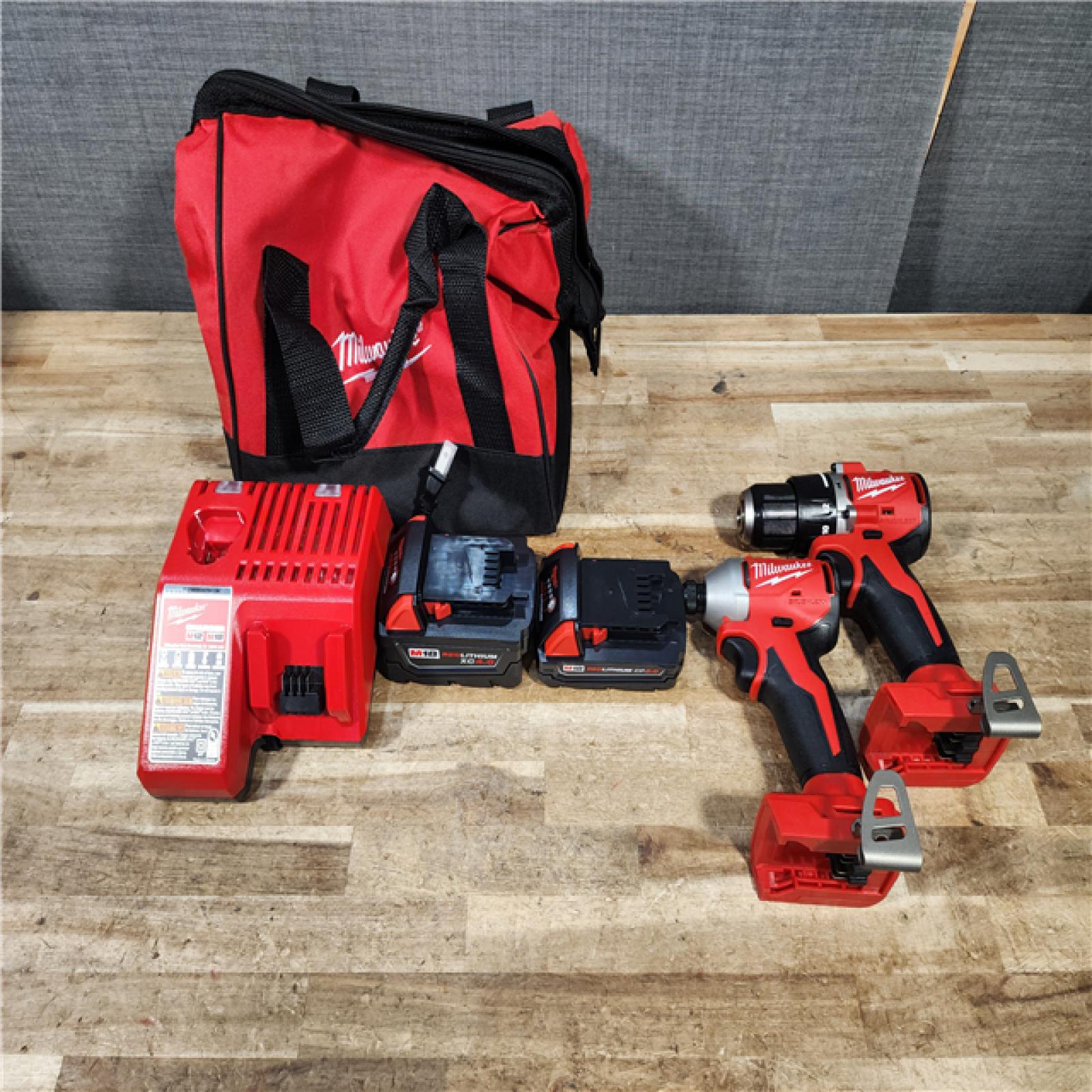 HOUSTON LOCATION - AS - IS Milwaukee 18-Volt Lithium-Ion Brushless Cordless Compact Hammer Drill/Impact Combo Kit