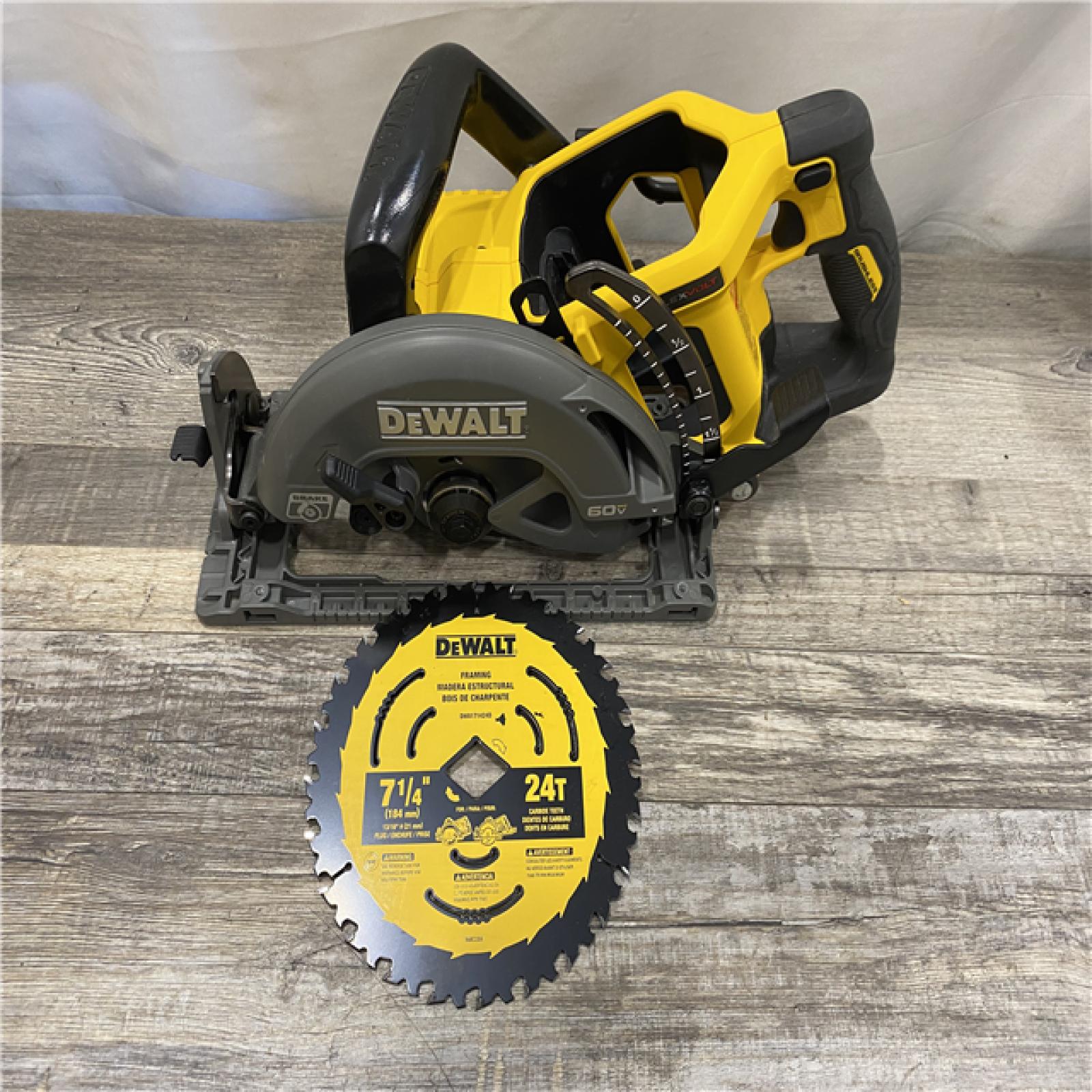 AS-IS DEWALT FLEXVOLT 60V MAX Cordless Brushless 7-1/4 in. Wormdrive Style Circular Saw (Tool Only)