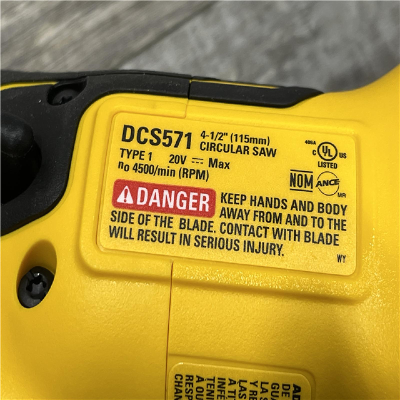 AS-IS DEWALT ATOMIC 20V MAX Cordless Brushless 4-1/2 in. Circular Saw (Tool Only)