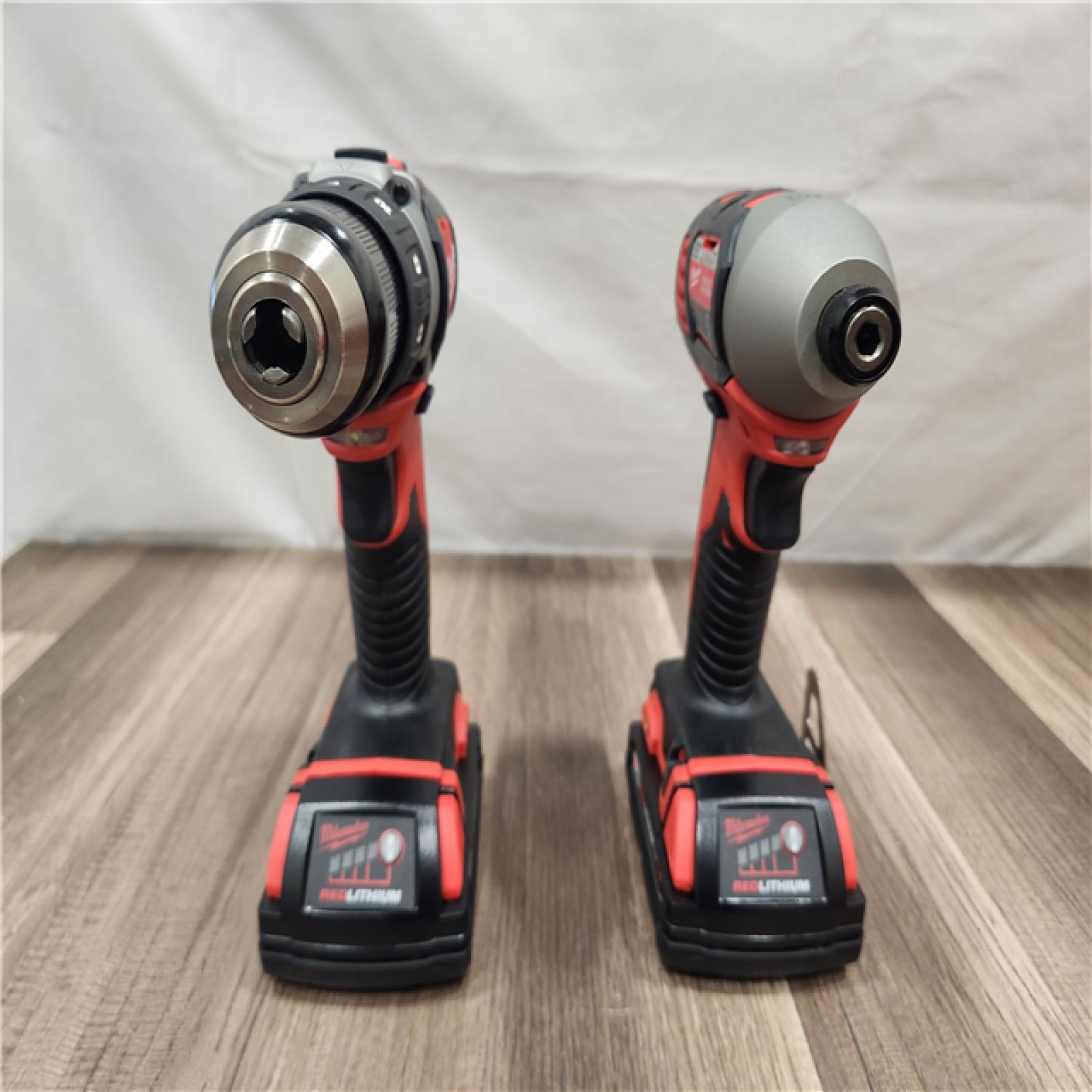 AS-IS- Milwaukee 18V Cordless Brushed 2-Tool Drill/Driver and Impact Driver Kit