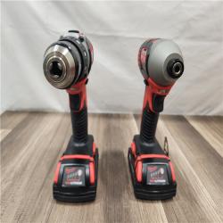 AS-IS- Milwaukee 18V Cordless Brushed 2-Tool Drill/Driver and Impact Driver Kit