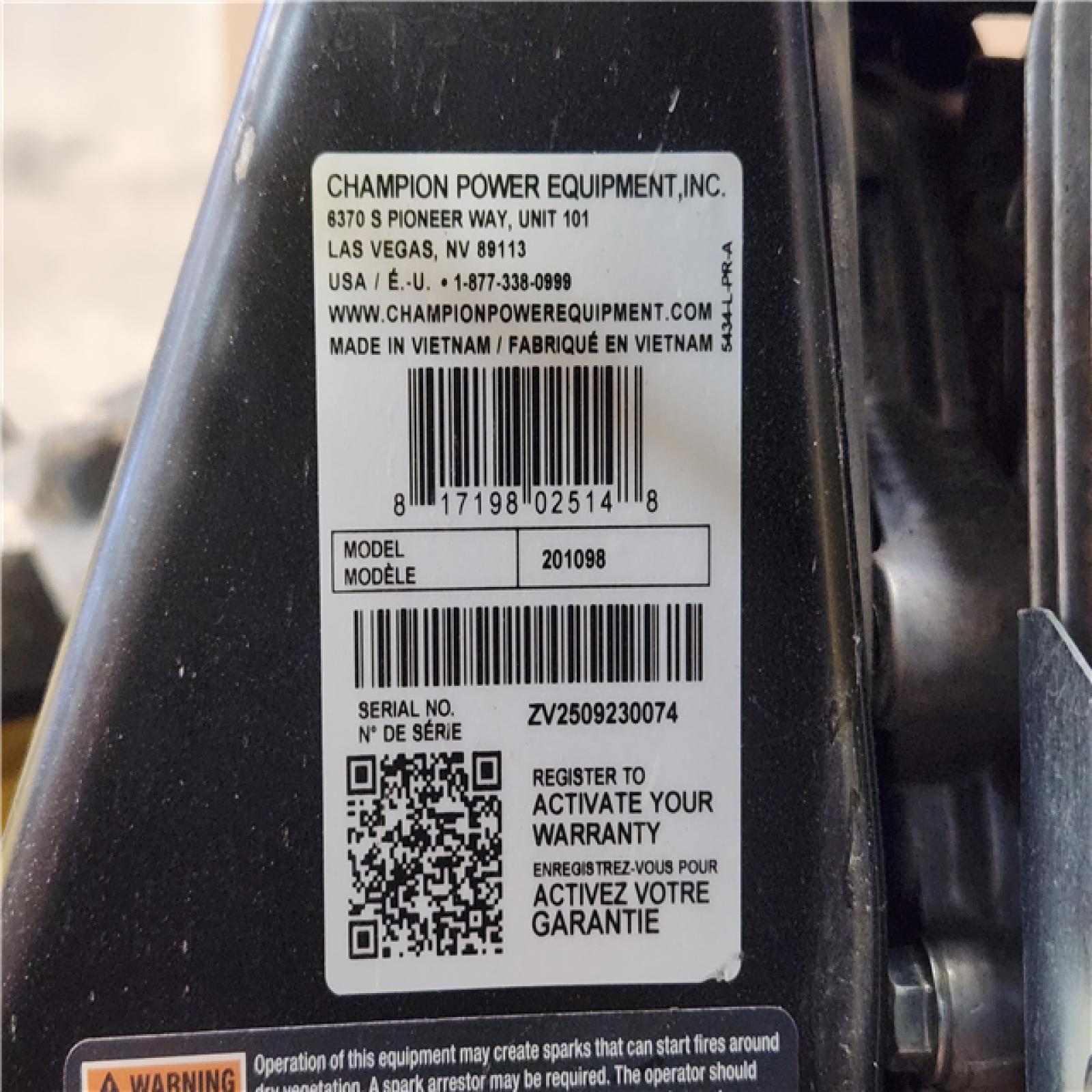 Phoenix AS-IS Champion Power Equipment 22 in. Counter Rotating Gas Rear Tine Tiller with Self-Propelled Agricultural Tires