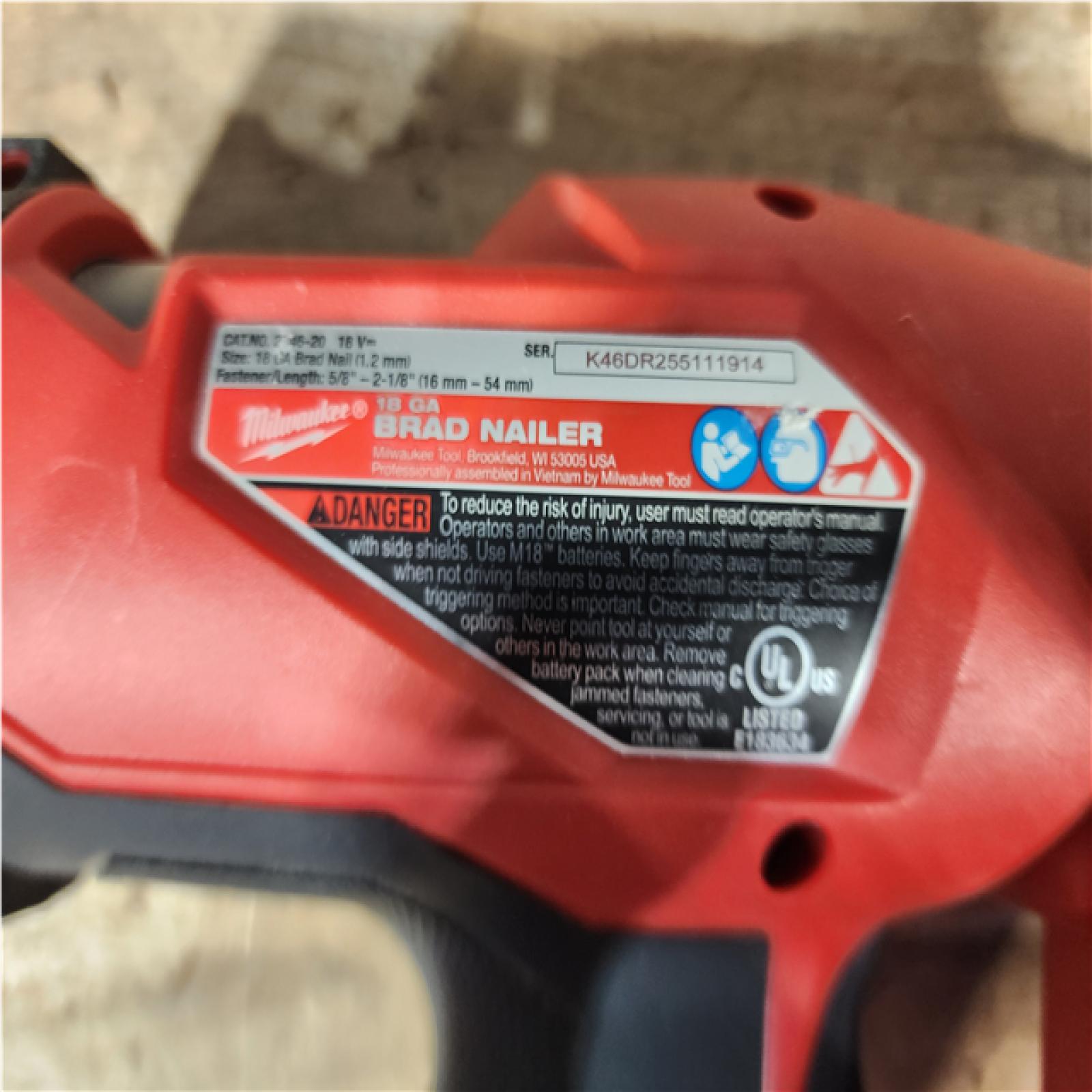 HOUSTON LOCATION - AS - IS Milwaukee FUEL 18-Volt Lithium-Ion Brushless Cordless Gen II 18-Gauge Brad Nailer (Tool-Only)