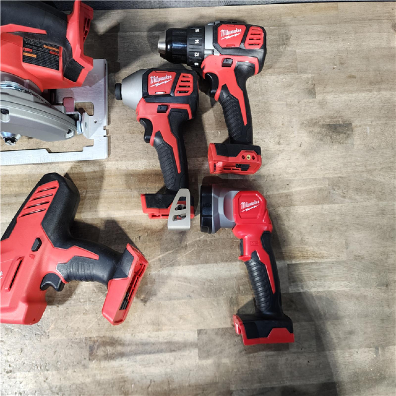 HOUSTON LOCATION - AS-IS M18 18V Lithium-Ion Cordless Combo Kit (5-Tool) with (2) BATTERY & CHARGER