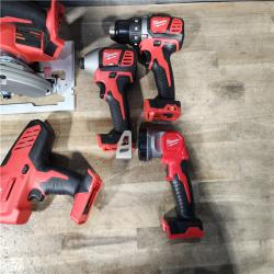 HOUSTON LOCATION - AS-IS M18 18V Lithium-Ion Cordless Combo Kit (5-Tool) with (2) BATTERY & CHARGER