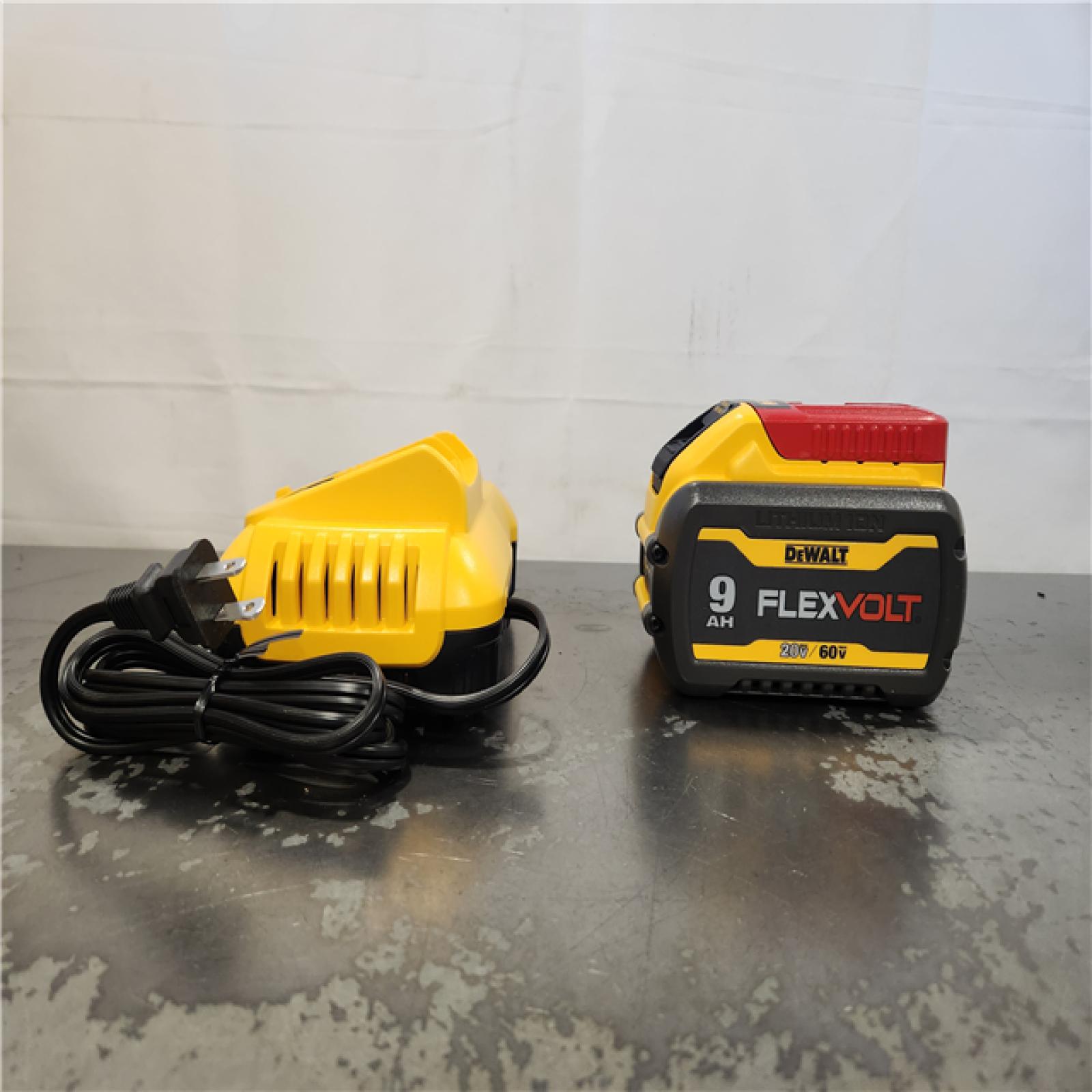 AS-IS- FLEXVOLT 20V/60V MAX Lithium-Ion 9. 0 Ah Battery Pack and Charger Starter Kit