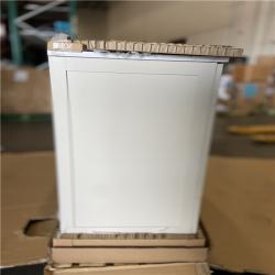 DALLAS LOCATION - Glacier Bay Tobana 60 in. Double Sink Beige Bath Vanity with White Engineered Marble Top (Assembled)