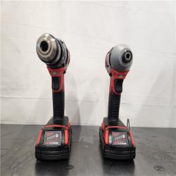 AS-IS- Milwaukee 18V Cordless Brushed 2-Tool Drill/Driver and Impact Driver Kit