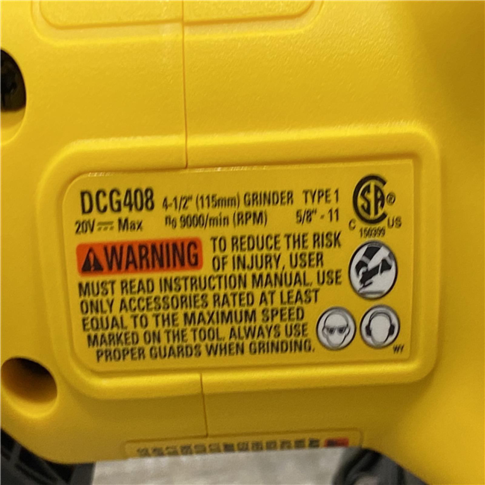 AS-IS DEWALT 20V MAX Cordless Brushless 4-1/2 in. Angle Grinder with Paddle Switch (Tool Only)