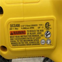 AS-IS DEWALT 20V MAX Cordless Brushless 4-1/2 in. Angle Grinder with Paddle Switch (Tool Only)